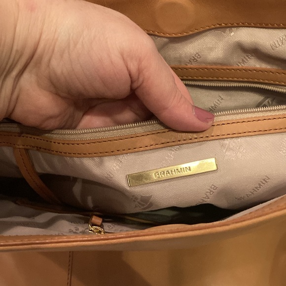 Like New Brahmin Brayden Tote in Charleston Tan (ABBA) - Picture 10 of 15